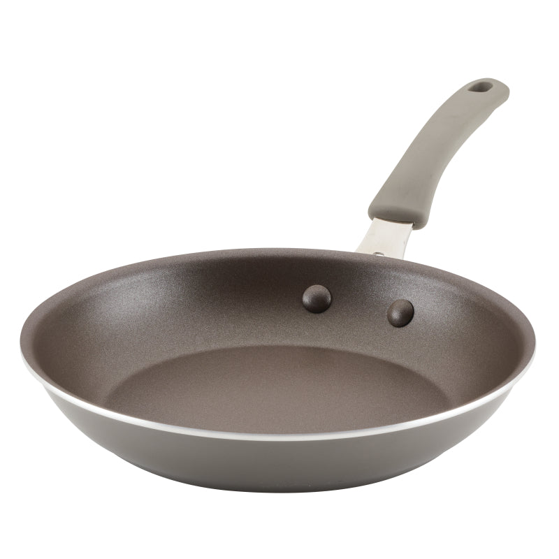 Rachael Ray Cook + Create Aluminum Nonstick Frying Pan, 10-Inch, Gray