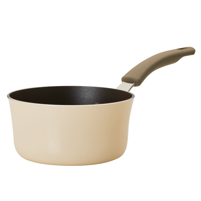 Rachael Ray Cook + Create Nonstick Sauce Pan, 1.5-Quart, Almond