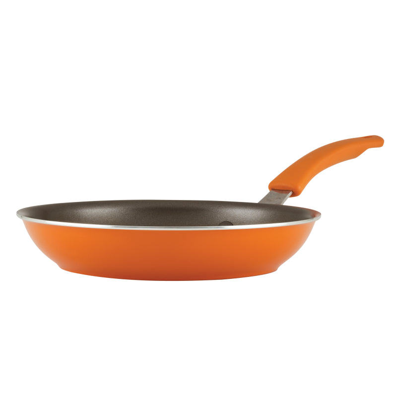 Rachael Ray Cook + Create Aluminum Nonstick Frying Pan, 10-Inch, Orange