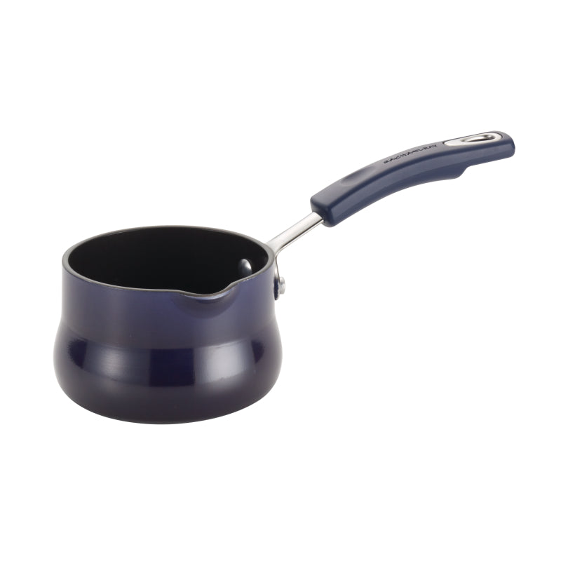 Rachael Ray Classic Brights Hard Enamel Nonstick Butter Warmer, .75-Quart, Two-Tone Purple