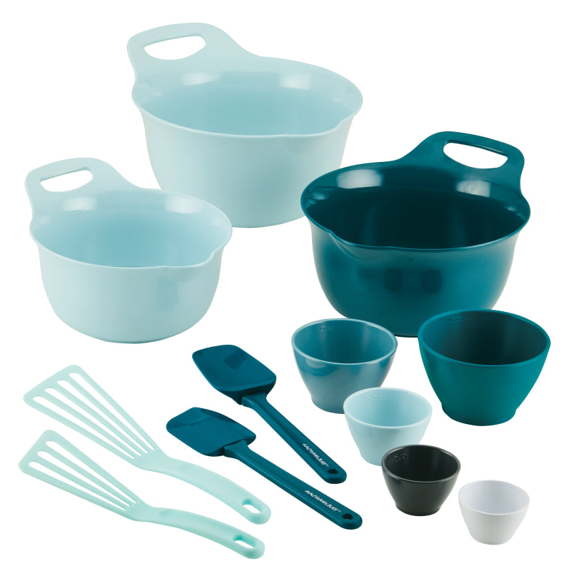 Rachael Ray Melamine Mixing Set Light Blue