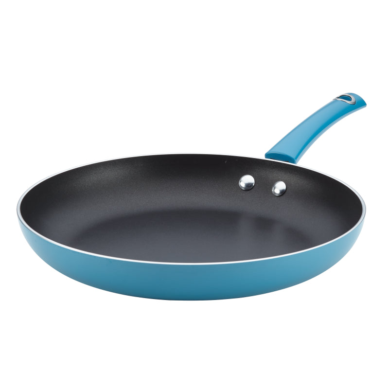 Rachael Ray Cityscapes Porcelain Enamel Nonstick Frying Pan, 12-Inch, Turquoise