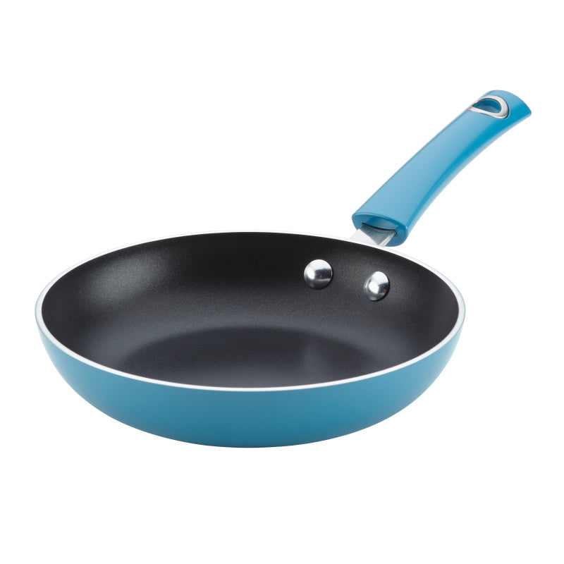 Rachael Ray Cityscapes Porcelain Enamel Nonstick Frying Pan, 8-Inch, Turquoise