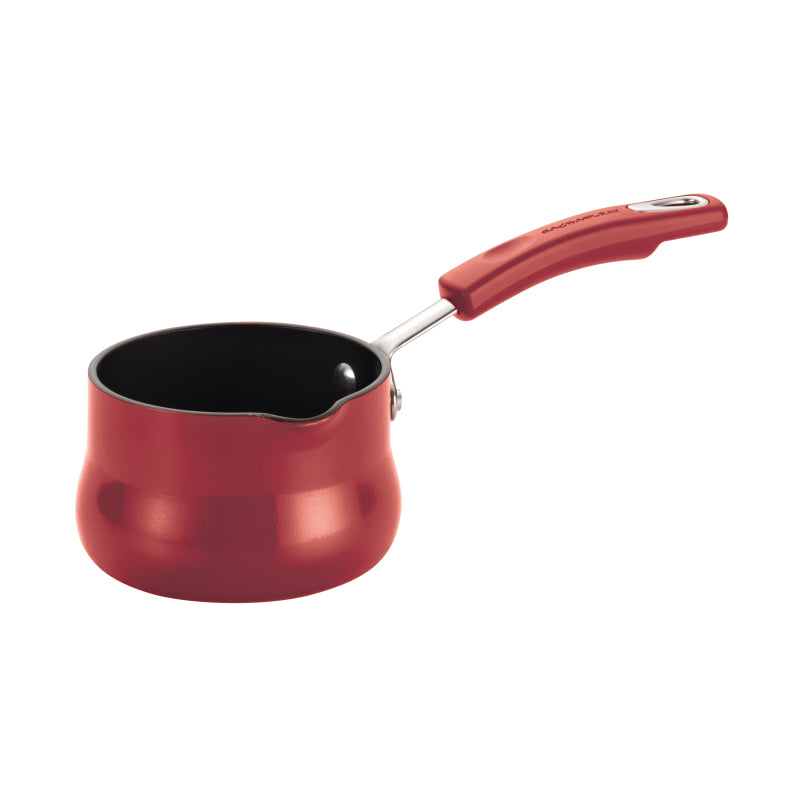 Rachael Ray Classic Brights Hard Enamel Nonstick 0.75-Quart Butter Warmer, Red Gradient