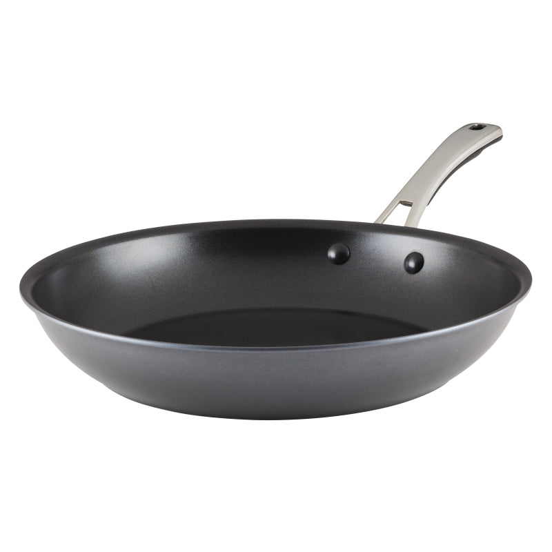 Rachael Ray Cook + Create Hard Anodized Nonstick Frying Pan, 12.5-Inch, Black