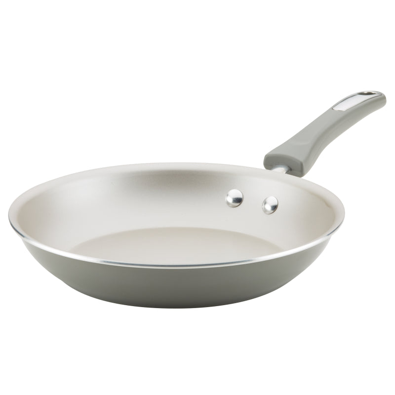 Rachael Ray Get Cooking! Aluminum Nonstick Deep Frying Pan, 10.25-Inch, Gray