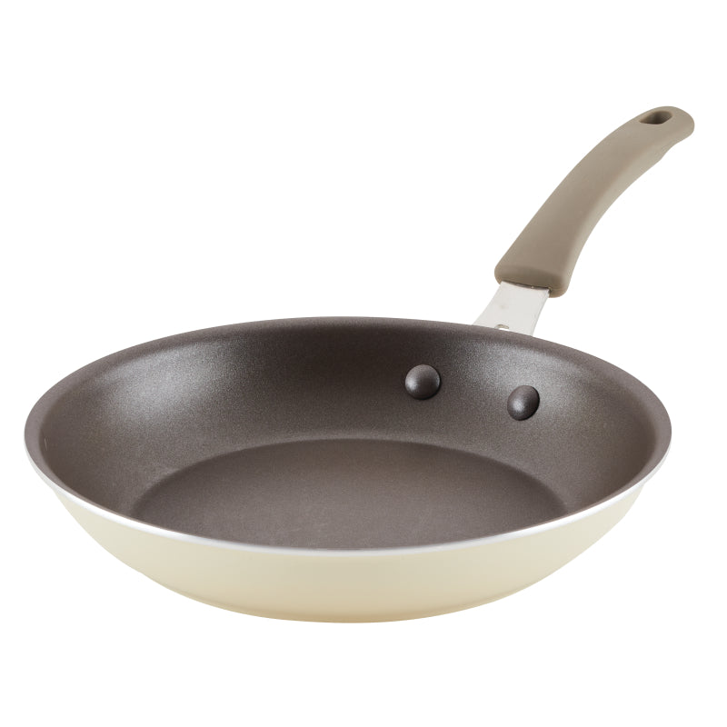 Rachael Ray Cook + Create Aluminum Nonstick Frying Pan, 10-Inch, Almond