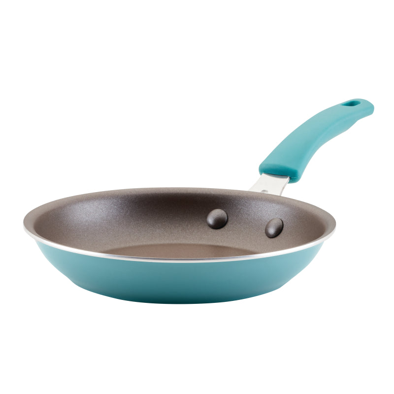 Rachael Ray Cook + Create Aluminum Nonstick Frying Pan, 8.5-Inch, Agave Blue