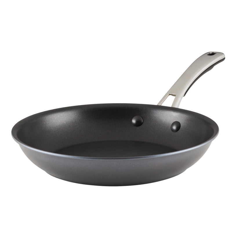 Rachael Ray Cook + Create Hard Anodized Nonstick Frying Pan, 10-Inch, Black